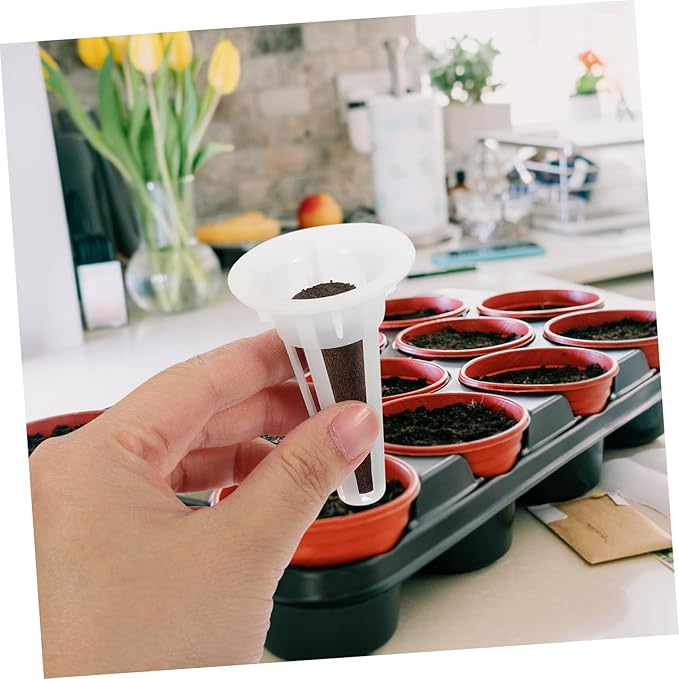 1Set Hydroponic Growing Kit with Grow Baskets Lids and Labels Indoor Gardening Supplies for Seed Germination Humidity Dome for Optimal Growth Environment