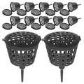 Happyyami 100Pcs Fertilizer Baskets Plastic Portable- Fertilizer Orchid Basket Fertilizer Mesh Basket with Lid Bonsai Fertilizer Box