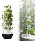 Balcony Hydroponic Growing System for Gardening Lover Detachable Colonization Cups Home Garden Farm Greenhouse Vertical Tower Planters with Lights Hydroponic Tower Black-5Layer