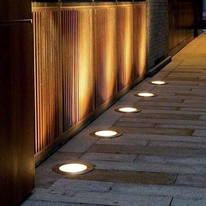 LED Beam Spotlight - Underground Light LED Circular Path Lighting IP67 Waterproof Recessed Ground Spotlight Lawn/Courtyard/Garden Floor Lamp Recessed OutdooWarm White 30W