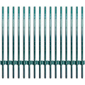 ARIFARO 4.8 Feet Metal Fence Posts Pack of 16 No Dig Garden U Post for Wire Fencing Steel Yard Post Outdoor Wire