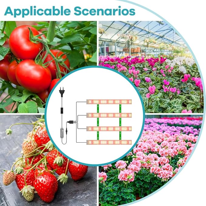 2000W Plant Light For Indoor Growing Full Spectrum Grow Lamp Hydroponic Lights Sunlight Design For Gardening UV/IR Succulent Cultivate Lamps 110V Flower Cactus Seedling Fill Lighting US Plug With Hook