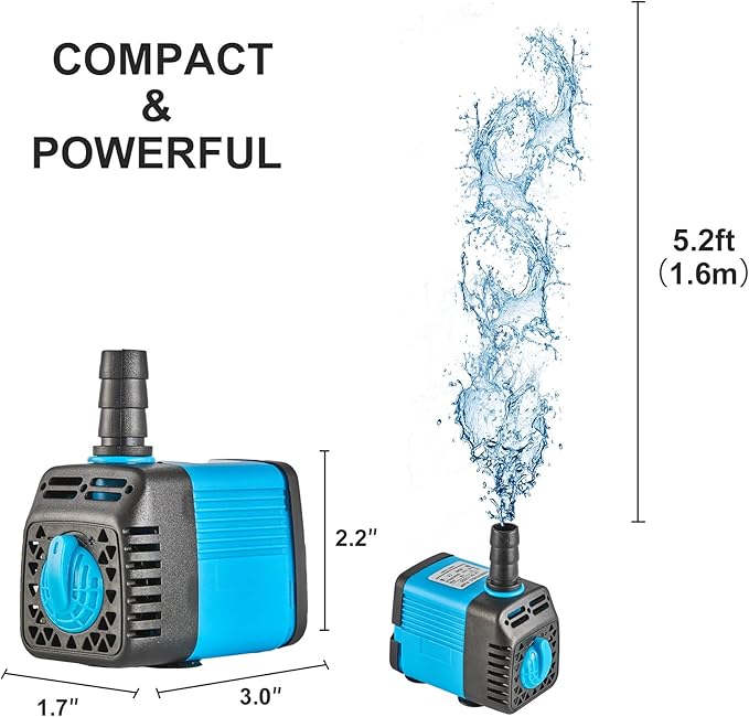 Upgraded Hydroponics Growing System Kit 1058 Plant Sites with 7W 12V Submersible Pump and Timer