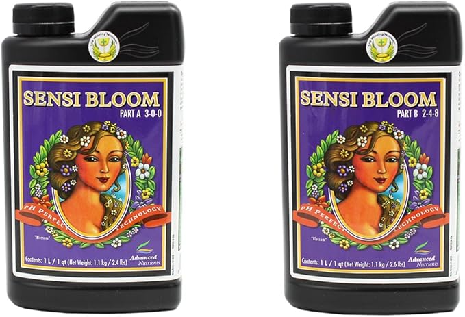 Advanced Nutrients 6101-14AB pH Perfect Sensi Bloom Part A+B 1 Liter Brown/A 2pack