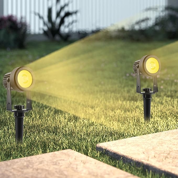 Outdoor Solar Spot Light IP65 Waterproof Solar Spot Lights 270° Adjustable Bright Landscape Light Auto On/Off Solar Lights Landscape Lighting for Garden TreeYardPathway B Warm Light