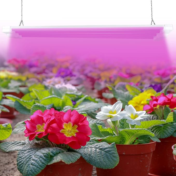 AntLux 4ft LED Grow Light 80W (600W Equivalent) Full Spectrum Integrated Growing Lamp Fixture for Greenhouse Hydroponic Indoor Plant Seedling Veg and Flower Plug in with on/Off Switch
