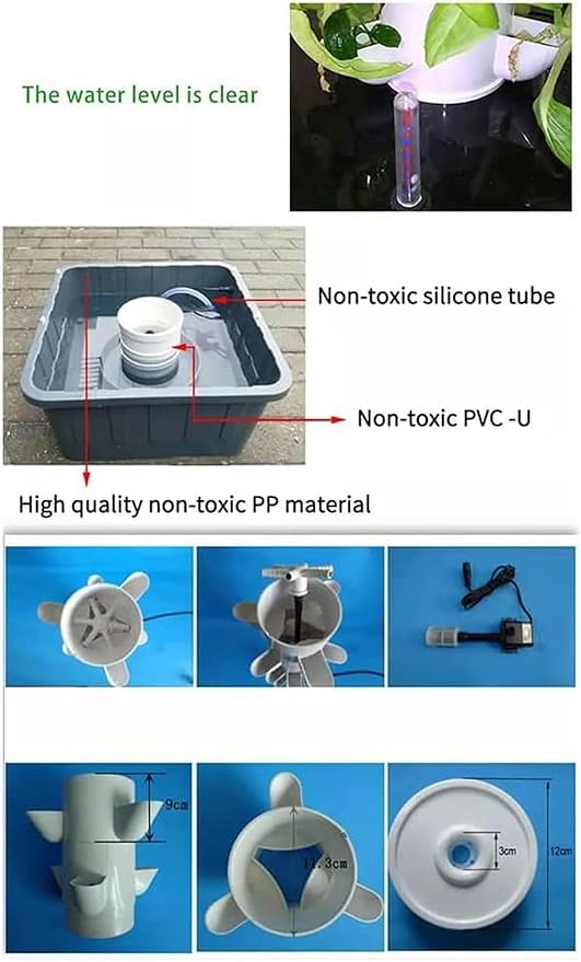 Tower Garden Hydroponics Growing 15 Floors 45 Holes Aquaponics Grow Vegetable Plant Tower Gift for Gardening LoverStandard//1pc (Stan