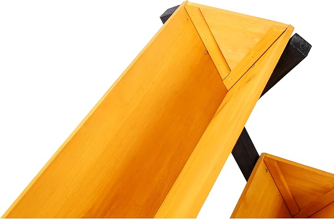 3 Tiers Wooden Vertical Raised Garden Bed with LegsBrown Planter Raised Beds Kit for Flowers Herbs Vegetables