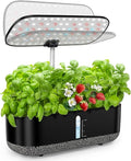 Hydroponics Growing System with LED Grow Light 14 Pods Indoor Herb Garden Full Spectrum Rotatable Light Panel Auto On Off Timing 12 14 16Hrs 5L Water Tank Harvest Fresh Veggie Lettuce Basil Tomato