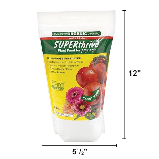 SUPERthrive Organic All-Purpose Plant Food Solid Granular 4-4-4