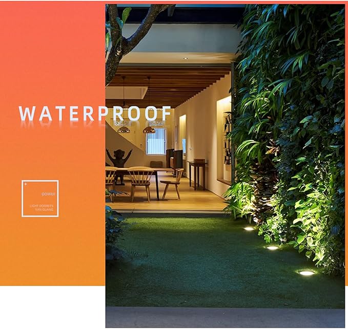 Recessed Underground Lamp Anti-Rust LED Spotlight IP67 Waterproof Outdoor Landscape Light for Yard Driveway Walkway Pathway Lighting