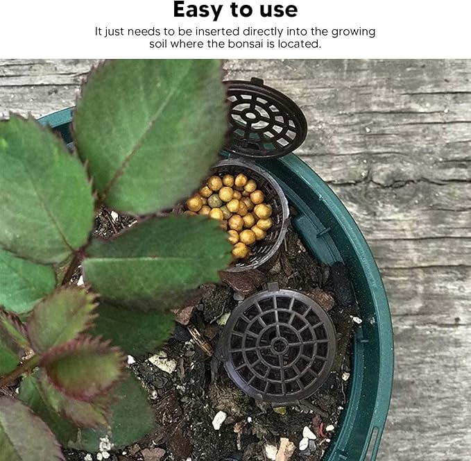 100PCS Potting Fertilizer Tools Plastic Planting Fertilizer Net Basket Garden Nutrient Cup Net Pot Portable Fertilizer Net Basket with Lid for All Kinds of Potted Plants and Vegetable Gardens(Large)