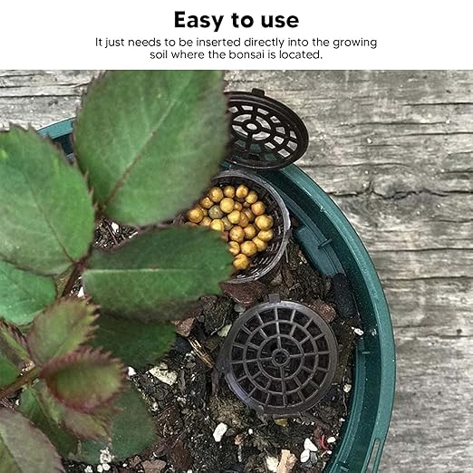 100PCS Plastic Fertilizer Mesh Basket Lid Planting Fertilizer Net Pot Garden Fertilizer Basket Garden Nutrition Cups for Garden Yard (Small Size with Lid)