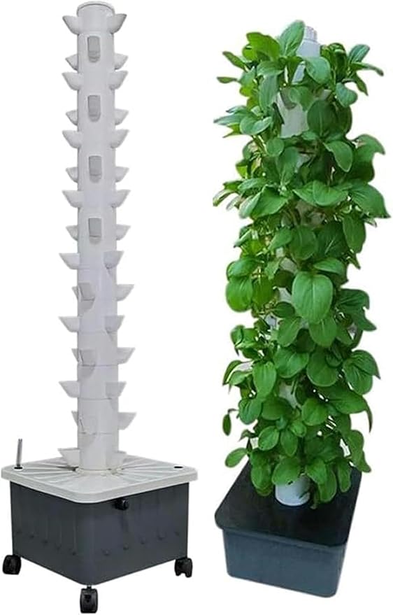 Hydroponic Tower Kit Hydroponic Planting System Hydroponic Vertical Planting Suitable for Home Kitchen Gardening Gardening Enthusiasts