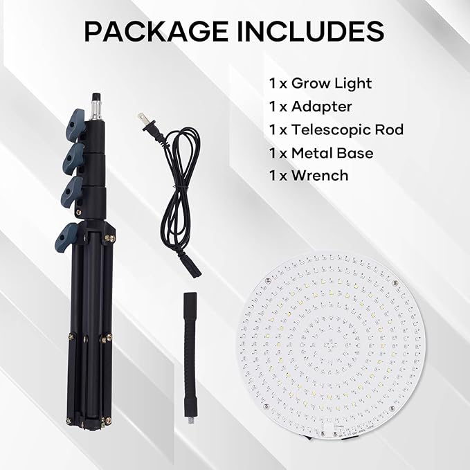 Grow Light with Stand288 LEDs Full Spectrum Plant Light for Indoor PlantsTripod Standing Grow Lights for Indoor Plants3 Modes Floor Grow Plant Lamp for Plants Greenhouse Veg Bloom Light