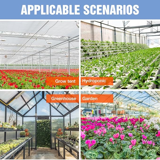 2PCS 800W LED Power Plant Lighting AC110V (100-277V Compatible) Full Spectrum with UV/IR Rays Indoor Plants Growing Fill Lights Full Spectrum Greenhouse Tent Hydroponic Seedling Flower Panel Lamps