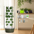 Hydroponic Growing Tower with LED Lights and Tank Indoor Soilless Cultivation System for Herbs Fruits Vegetables