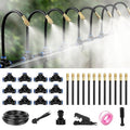 39FT Garden Mister System Automatic Garden Watering System with 360-degree Bending Dropper Atomizing Copper Nozzle Drip Irrigation System for Garden Greenhouse Yard Lawn Plant (12 Spray Nozzles)