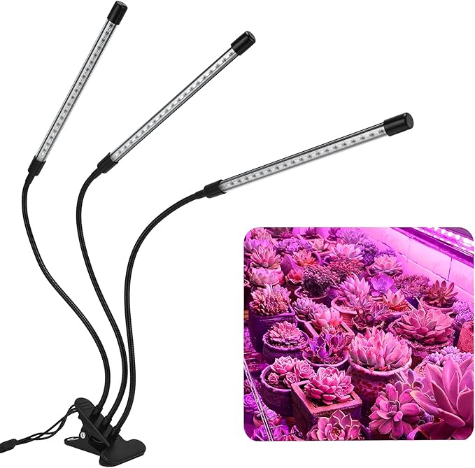 LED Plant Lamp with Grow Light Adjustable Gooseneck Timer Garden Grow Lamp USB Powered for Indoor Plants