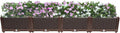 61x15x8.6in Raised Garden Bed Floor Standing Elevated Plastic Planting Planter Boxes for Backyard Patio Balcony Garden Boxes Outdoor Raised with Drainage System -Coffee