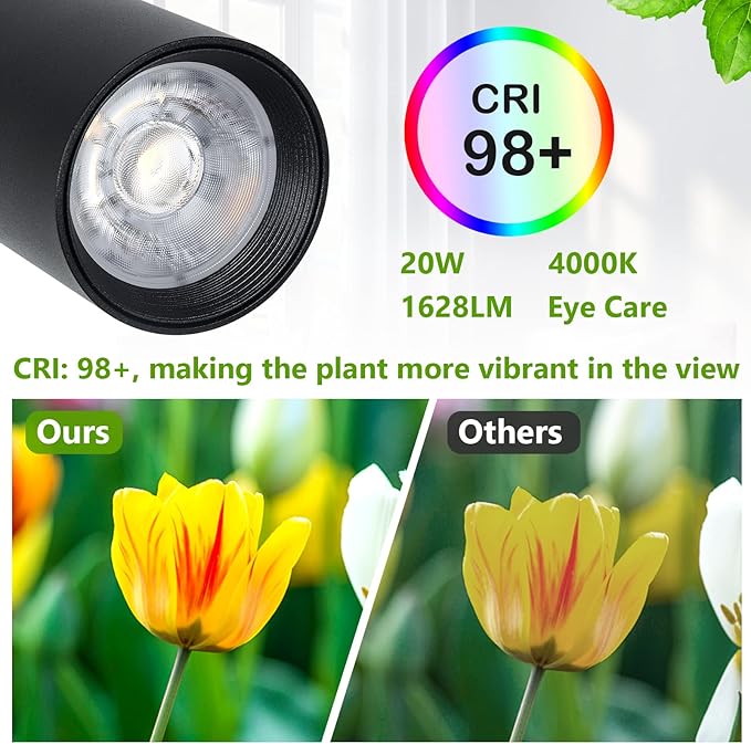 HMVPL Grow Lights Stand for Indoor Plants Full Spectrum Tall Plant Light for Indoor Growing with 20W COB Plant Light Bulb4/8/12H Timer Led Growth Floor Lamp for Large Plant Seedling(6 Level Height)