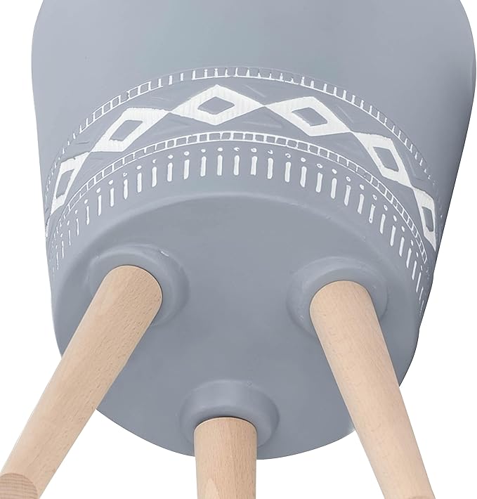 S2 1012 Diamond Planter W Wood Legs Gray (KD)