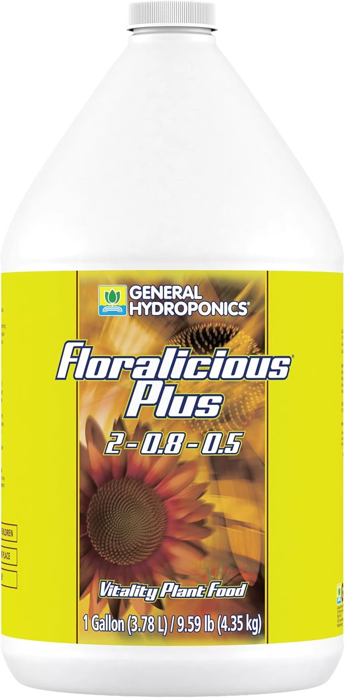 General Hydroponics Floralicious Plus Vitality Plant Food 2-0.8-0.5 1 gal.