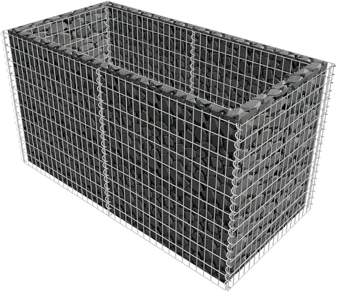 Gabion Raised Bed Steel 70.9x35.4x39.4 Silver