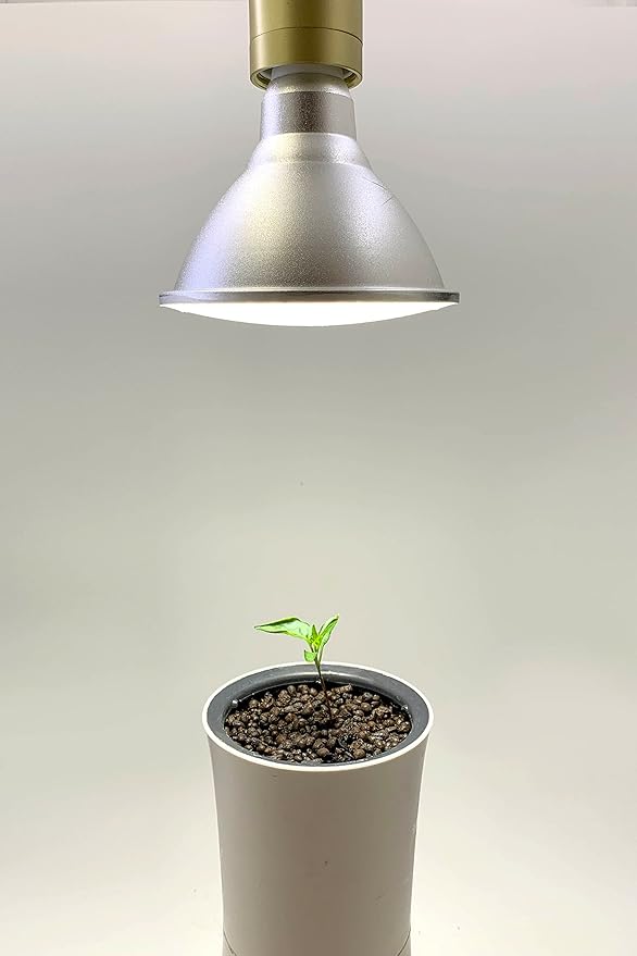 Botanium 15W LED Grow Light with E27 Socket - Plant Light for Indoor Plants Full Spectrum Neutral White Hue Highly Efficient Year-Round Use