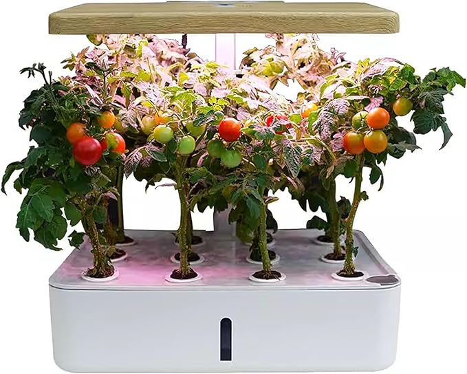 GeRRiT Aeroponics Growing Systemhydroponic Indoor GardenHydroponics Tower with LED Grow Lightfor Herbs Fruits and Vegetableswith Hydrating Pump Adapter Net Pots Timer.