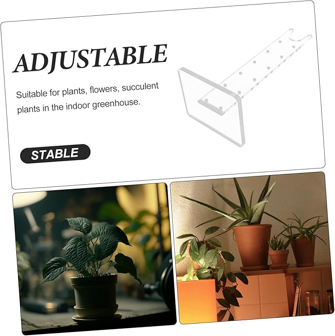 2pcs Indoor Grow Light Stand for Plants Height Acrylic Rack Vertical Lamp Support for and Greenhouse Use Sturdy and Design