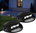 2PCS 3W Surface Mount Spotlights - Hardwired Aluminum Housing Fence Lights IP65 Waterproof LED Deck Lights(RedDc12v)