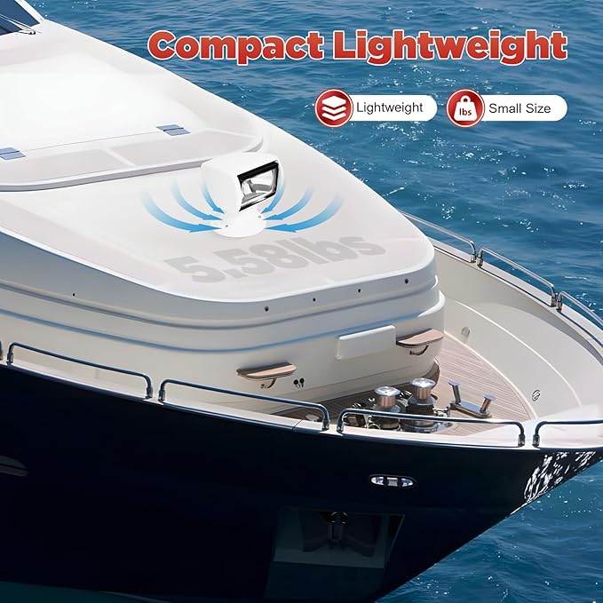Boat Spotlights 12V 100W Boat Spotlight with Remote Control Boat Search Lights Boat Searchlight Halogen Searchlight Spotlight for Yachts Fishing Boats