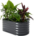 17 Tall Kids First Garden Bed 24 x 42 Raised Planter Box Outdoor Metal Galvanized Gardening Bed for Vegetables Herb &amp Flower Modern Gray