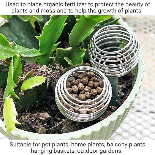 100pcs Fertilizer Mesh Basket Stainless Steel Garden Nutrition Cups Small Size Bonsai Fertilization Basket for Garden Yard Home