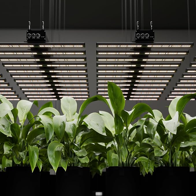 320W LED Grow Light with 7 Adjustable Spectrums (UV &amp IR) Dimmable Full Spectrum Plant Lamp for 3x3 ft Coverage High-Efficiency Diodes for Indoor Seeding to Harvest Silent Operation