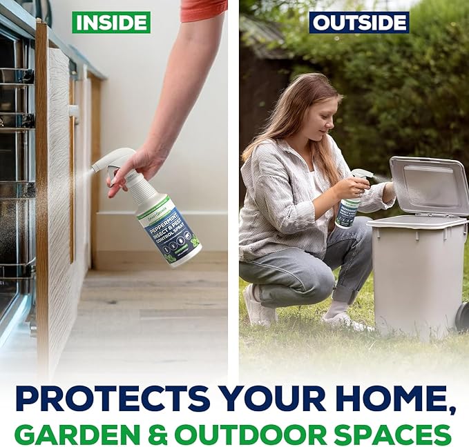 Peppermint Insect &amp Pest Control Best Value Concentrate - Repels Insects &amp Pests for Home Indoor Outdoor Garden - Maximum Strength Concentrate (Makes Two Gallons RTU) 16 oz