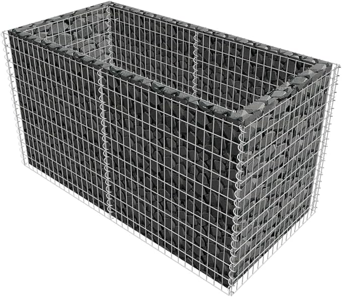 Galvanized Steel Garden Raised Bed 70.9x35.4x39.4 Versatile and Durable Outdoor Garden Steel Gabion Planter Ideal for Flowers and Plant Beds Silver-127