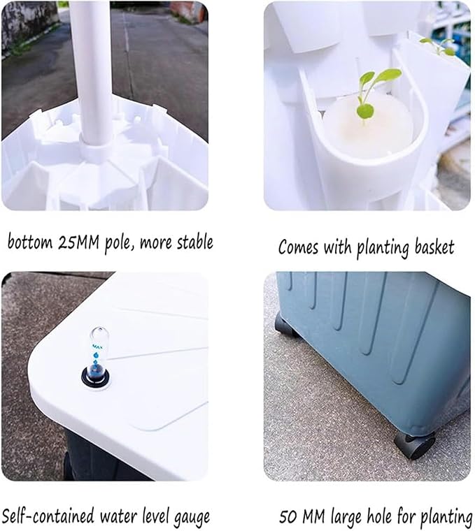 Hydroponics Growing SystemHydroponic System 8 Layer/10 Layer/12 Layer Home Balcony Yard for Planting Various Leafy Vegetables Flowers (Color:A1Size:12 Layer)