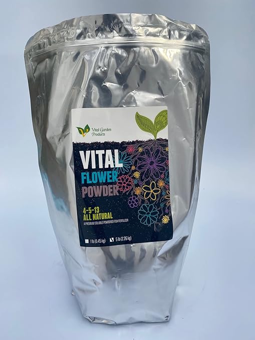 Vital Flower Powder 5lb. Bag - CDFA Organic Certified - Dry Water-Soluble Bloom Fertilizer