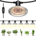 VIVOSUN Outdoor LED Grow Lights Waterproof String Grow Light Full Spectrum Plant Growing Lights with 22Ft Adjustable Cord for Seedling Veg Flower in Greenhouse Garden Backyard Farm (6-Light)