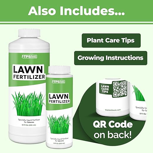TPS NUTRIENTS Lawn Fertilizer for All Grass and Lawn Types Liquid Plant Food 1 Gallon (128 oz)