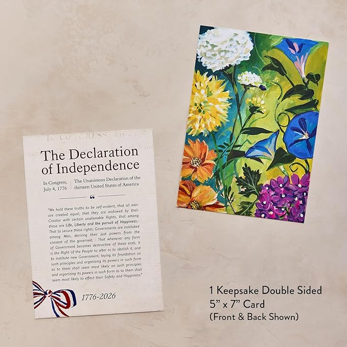 Burpee 'The Declaration Bouquet' Seed Collection – 5 Seed Flower Varieties Celebrating The Declaration of Independence and The American Revolution with Plant Labels &amp a Commemorative Keepsake Card