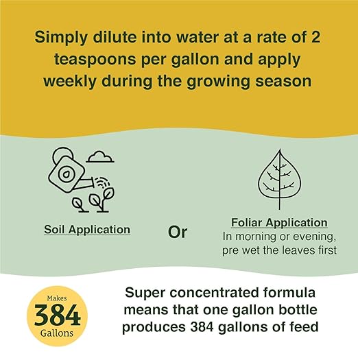 Farmer's Secret Tomato Booster Fertilizer (128oz) - Super Concentrated - 3:8:7 Ratio Fortified with Humic Acid Iron and Calcium - Grow More Tomatoes