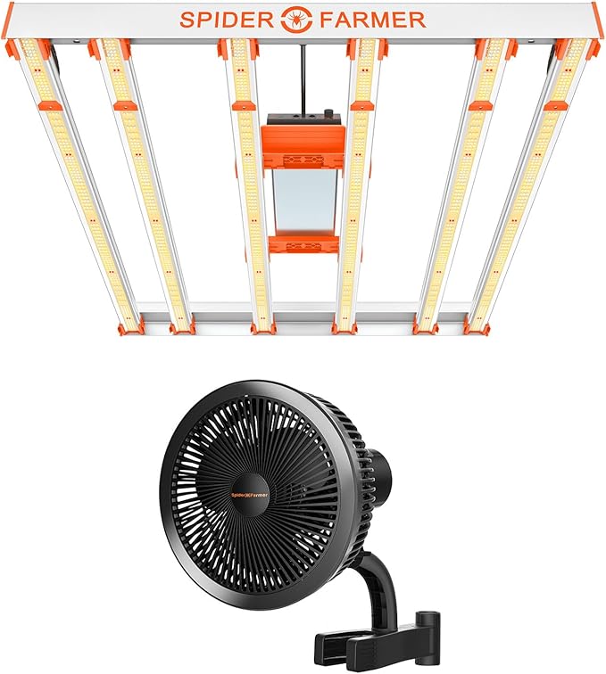 Spider Farmer New Grow Tent Fan 6 and G5000 Cost-Effective LED Grow Lights 480W for 4X4ft Grow Tent