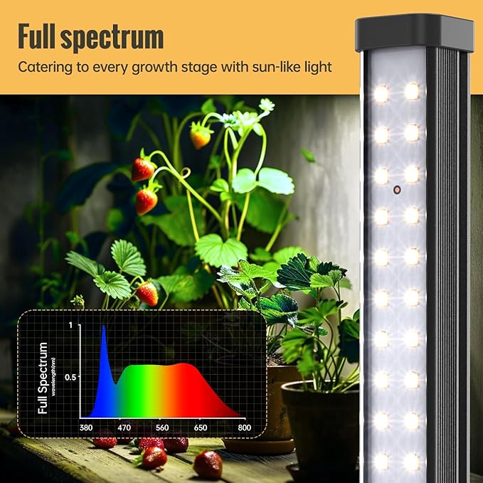Smart Gardening Bundle: 4-Tier Greenhouse Stand + Vertical Desk Grow Light – Full Spectrum Lighting System