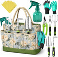 Heavy Duty Garden Tools Floral Set - Rust Proof Non-Slip Durable Gardening Supplies - Ergonomic Hand Tools - Ideal Gardening Gifts for Women Men Mom Dad