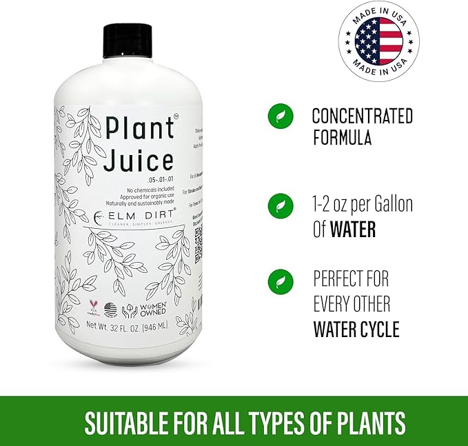 Elm Dirt Plant Juice Bloom Juice &amp Worm Castings Bundle - Organic Fertilizer for All Plants - Indoor &amp Outdoor Organic Plant Food and Soil Enhancer for Houseplants Vegetables &amp Gardens -