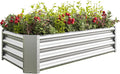 Galvanized Raised Garden Bed 8ft x 4ft x 2ft Large Metal Planter Box for Vegetables Herbs Flowers 20.5 Cubic Feet (4 * 2 * 1 FT Silver)