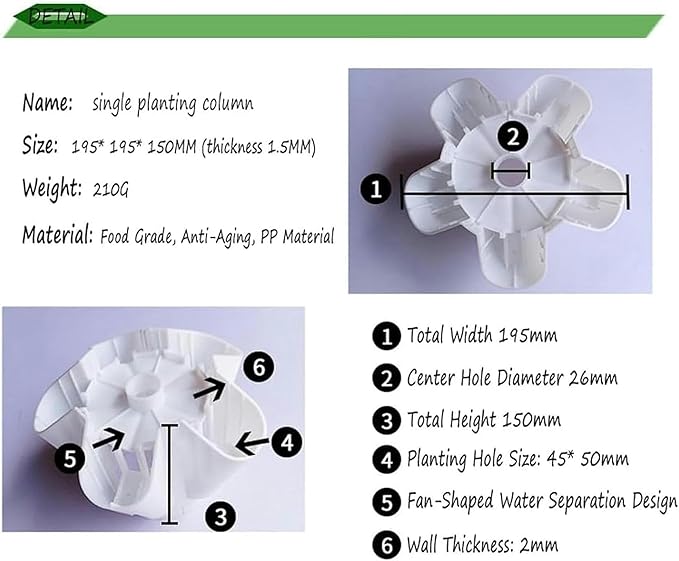 Hydroponic Culture Tower Hydroponic Cultivation Tower Macetero for Herbs Fruits and Vegetables 5 Plants Per Capa 10/12 Layers